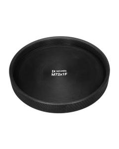 Screw-on cap with M72x1 male thread, 8mm deep, rear view