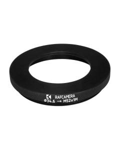 34.6mm bore to M52x1 male thread adapter for shutters