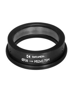 38mm clamp to M52x0.75 male thread adapter