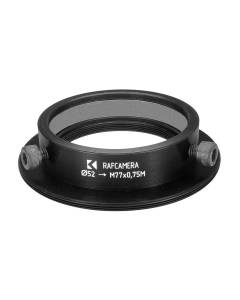 52mm clamp to M77x0.75 male thread adapter (for Kowa Anamorphic 16-H)