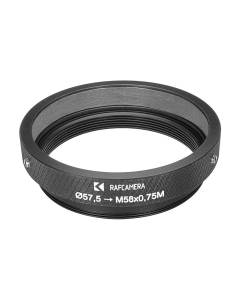 57.5mm clamp to M58x0.75 male thread adapter for Kowa 2x Anamorphic