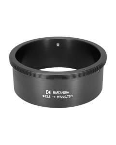 62.5mm to M72x0.75 male thread adapter for Kalimar 8/500mm lens housing