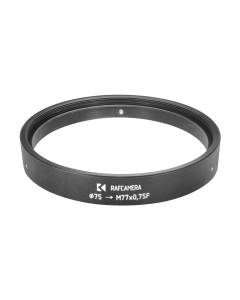 75mm clamp to M77x0.75 female thread adapter for Century 1.33x anamorphic