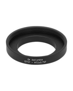 57mm dovetail to M72x0.75 female thread adapter