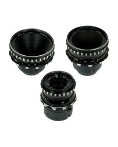 Set of 3 lenses for Krasnogorsk-2 movie camera