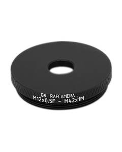 M12x0.5 female to M42x1 male thread adapter