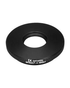 M19x0.75 female to M42x1 male thread adapter