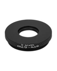 M19x0.75 female to M42x1 male thread adapter