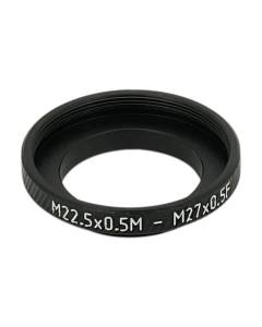 M22.5x0.5 male to M27x0.5 female thread adapter