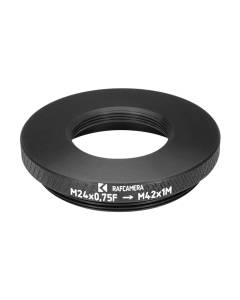 M24x0.75 female to M42x1 male thread adapter