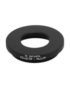 M24x0.75 female to M42x1 male thread adapter