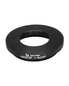 M25x0.75 female to M42x1 male thread adapter