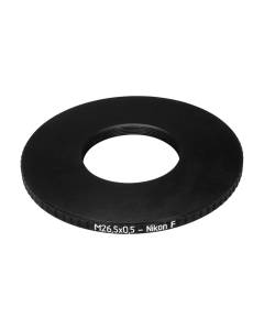 M26.5x0.5 female thread to Nikon F camera mount adapter