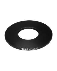 M26x0.7 (36 tpi, Mitutoyo) female thread to Sony E-mount camera mount adapter