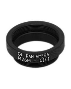 M26x0.75 male to C-mount female thread adapter