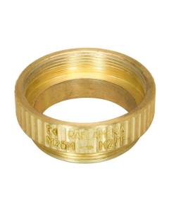 M26x0.7 (0.75) male to M27x0.75 female thread adapter, bronze