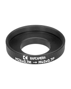 M26x0.7 male to M40x0.7 female thread adapter for Mitutoyo