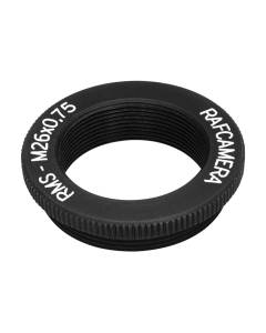 M26x0.75 male to RMS female thread adapter, 3mm, black