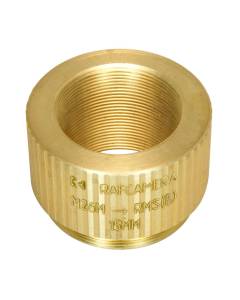 M26x0.75 male to RMS female thread adapter, 15mm height, bronze
