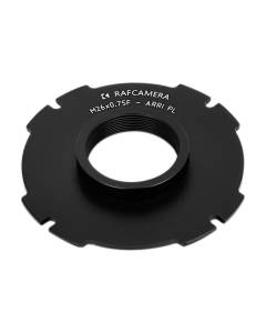 M26x0.75 female thread to Arri PL camera mount adapter