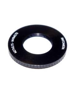 M49x0.75 male to M27x0.75 female thread adapter (49mm to 27mm step-down ring)