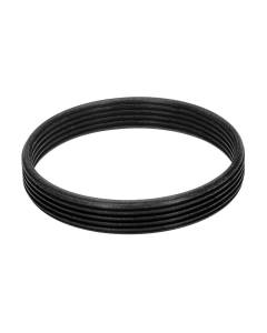 M27x0.75 male to M25x0.75 female thread adapter, flangeless, black