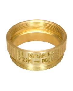M27x0.75 male to M26x0.75 (0.7) female thread adapter, bronze