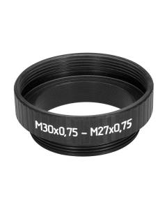 M27x0.75 male to M30x0.75 female thread adapter, black