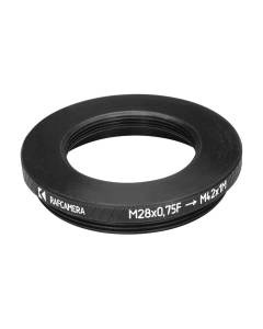 M28x0.75 female to M42x1 male thread adapter