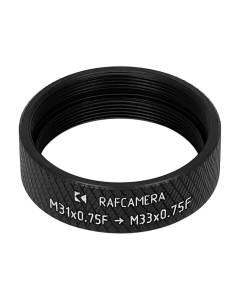 M31x0.75 female to M33x0.75 female thread adapter
