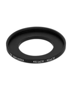 M35.5x0.5 male to M52x0.75 female thread adapter (35.5mm to 52mm step-up ring)