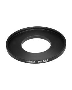 M35.5x0.5 male to M62x0.75 female thread adapter (filter step-up ring)