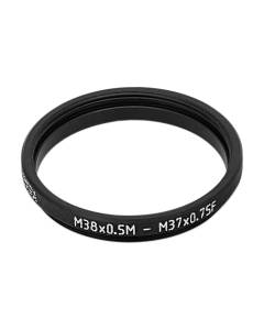 M38x0.5 male to M37x0.75 female thread adapter