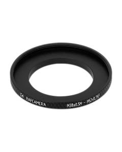 M38x0.5 male to M52x0.75 female thread adapter