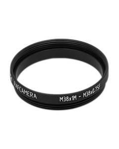 M38x1 male to M38x0.75 female thread adapter
