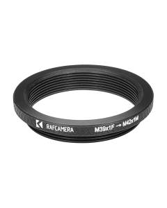 M39x1 (LTM) female to M42x1 male thread adapter, 4mm height