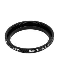 M40x0.5 male to M43x0.75 female thread adapter