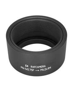 M41x0.75 female to M42x1 male thread adapter, adjustable