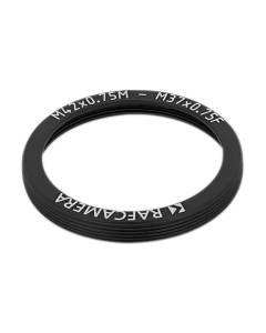 M42x0.75 male to M37x0.75 female thread adapter, flangeless