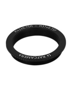 M42x0.75 male to M37x0.75 female thread adapter