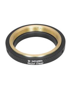 M42x1 macro ring with adjustable bronze insert