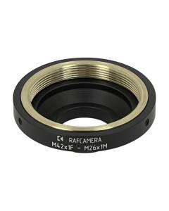 M42x1 female to M26x1 male thread adapter for Robot camera, adjustable