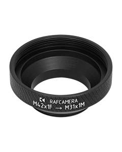 M42x1 female to M31x1 male thread adapter for RoBoT Royal, Recorder camera