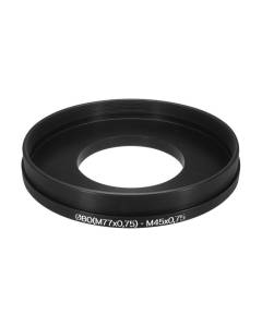 M45x0.7 male to M77x0.75 female (d=80mm) thread adapter for filters or matte box