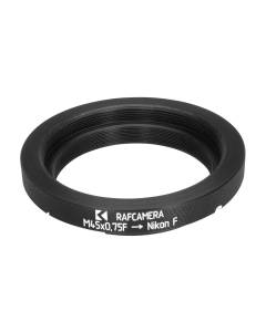 M45x0.75 female thread to Nikon F camera mount adapter