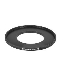 M45x0.7 male to M72x0.75 female thread adapter (45mm to 72mm step-up ring)