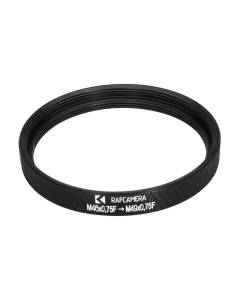 M46x0.75 female to M49x0.75 female thread adapter 