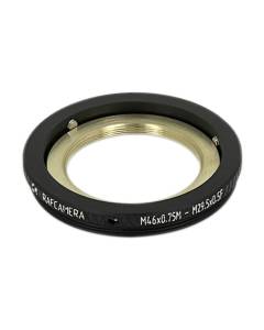 M46x0.75 male to M29.5x0.5 female thread adapter, rotatable