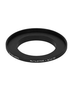 M47.5x30tpi male to M67x0.75 female thread adapter (filter step-up ring)