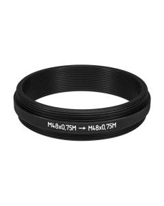 Reverse M48x0.75 male to M48x0.75 male thread adapter
